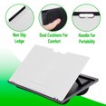 thumbnail image 6 of Mind Reader Adjustable 8 Position Lap Top Desk with Cushions, White, 6 of 7