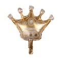 thumbnail image 6 of Kripyery 10 Pcs Party Balloons Golden Color Party Prop Shiny Princess Crown Shape Decorative Inflatable Smooth Surface Wedding Balloons for New Year, 6 of 8