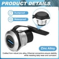 thumbnail image 4 of USB3.0 Panel Mount Adapter, Female to Female Panel Mount Connector Socket Round USB Data Extension Coupler Adapter with Dust Cover for Data Transfer/Charging, Silver, 4 of 7