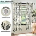 thumbnail image 3 of Yayeee Window Curtains Set of 2 for Living Room Light Filtering 63"x42", Leaves Pattern, 3 of 7