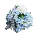 thumbnail image 2 of Worallymy Flor Artificial Decorativa para el Hogar Flor Falsa Banquete de Boda Ramo de Tela de Seda de Plástico Azul Worallymy JD735806775, 2 of 7