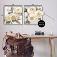 thumbnail image 3 of White Rose Flowers Traditional Botanical & Floral Graphic Art White Framed Art Print Wall Art, Set of 2, 3 of 8