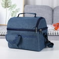 thumbnail image 1 of Bag, Insulated Tote, Thermal Food Carrier, Leakproof Zipper, Large Capacity, Work Learning Place Picnic Travel, 1 of 2