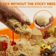 Klever Kits Construction Sensory Bin with Glow-in-The-Dark Stones, Play Sand Toy Gifts for Boys Girls Age 3+
