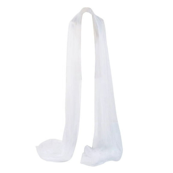 Yauxim Scarf Bridal Neckerchief Cathedral Long Bridal Scarves Simple Wedding Ceremony Scarf for Bride and Evenings