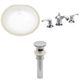 thumbnail image 1 of 19.5-in. W CUPC Oval Bathroom Undermount Sink Set In White - Chrome Hardware - Overflow Drain Incl. AI-13229, 1 of 8