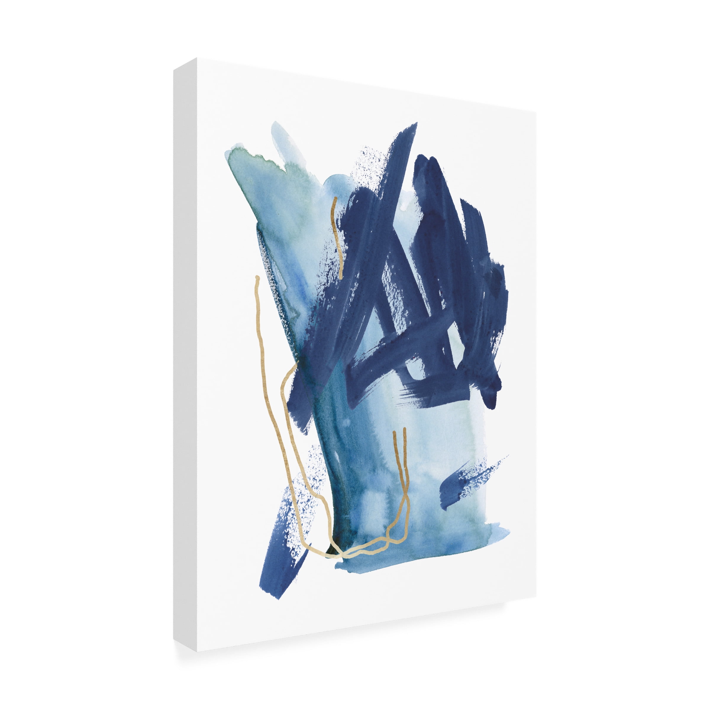 Melissa Wang 'Indigo Collide I' Canvas Art