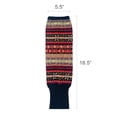 thumbnail image 4 of Wrapables Women's Bohemian Winter Warm Long Leg Warmers, Knee High Boot Socks, Black, 4 of 4