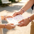 thumbnail image 5 of Parent Child Matching Heart Bracelets with Greeting Card, Purple Woven Wristband Set for First Day of School, 5 of 6