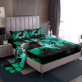 thumbnail image 1 of Erosebridal 3D Rugby King Sheet Sets for Kids, Soccer Sport Bedding King Size, Square Geometry Decor, 4pcs, 1 of 6