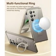 thumbnail image 4 of for Samsung Galaxy S24 Ultra Case with Magnetic Ring Stand,[Compatible with MagSafe][Military Drop Protection] Shockproof Protective Slim Phone Case for S24 Ultra, Clear Grey, 4 of 9