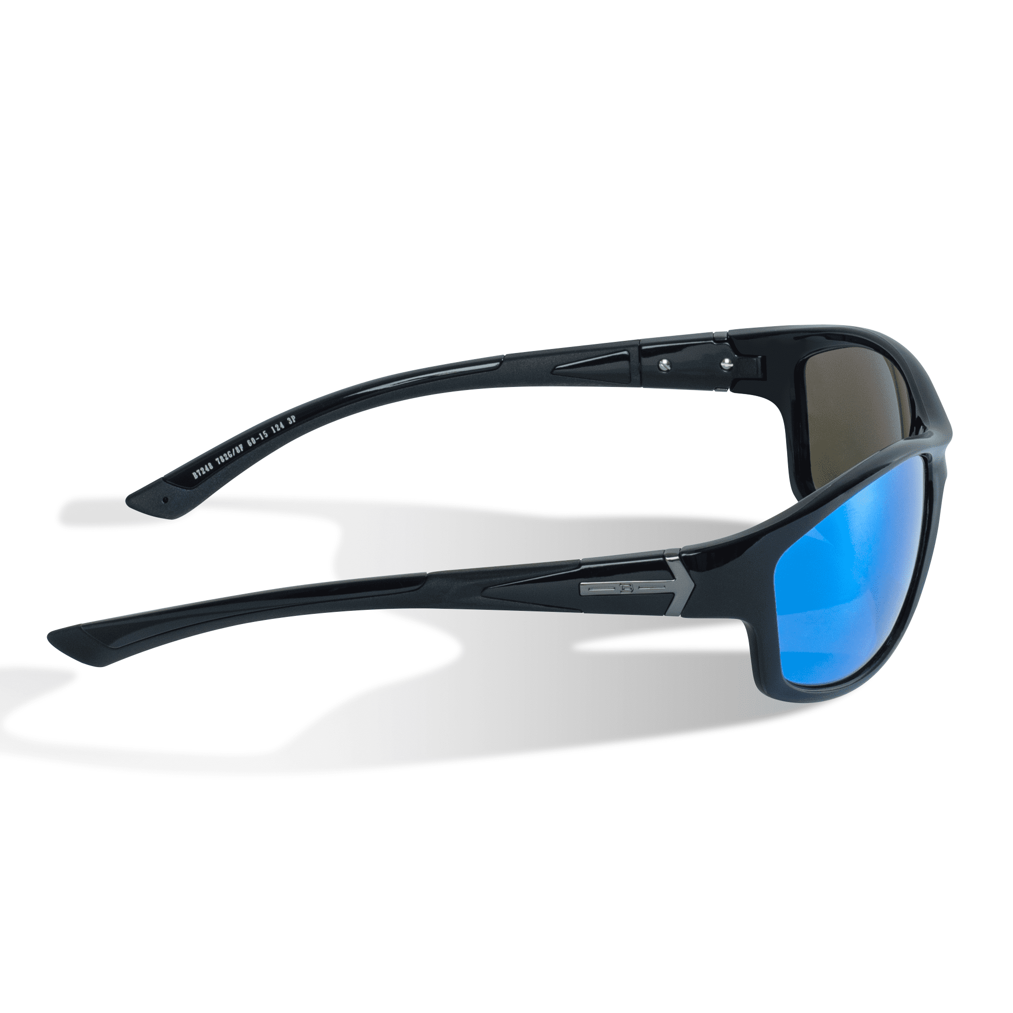 B.N.U.S Corning Glass Lens Polarized Sunglasses for Men & Women Blue Mirrored Black Men‘s Glasses