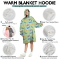 thumbnail image 5 of Wearable Oversized Blanket,Green Dinosaurs Ponds Pattern Wearable Blanket Hoodie for Adults,Cozy Hooded Blankets with Super Pockets,Super Warm Fuzzy Pullover for Women & Men, 5 of 6
