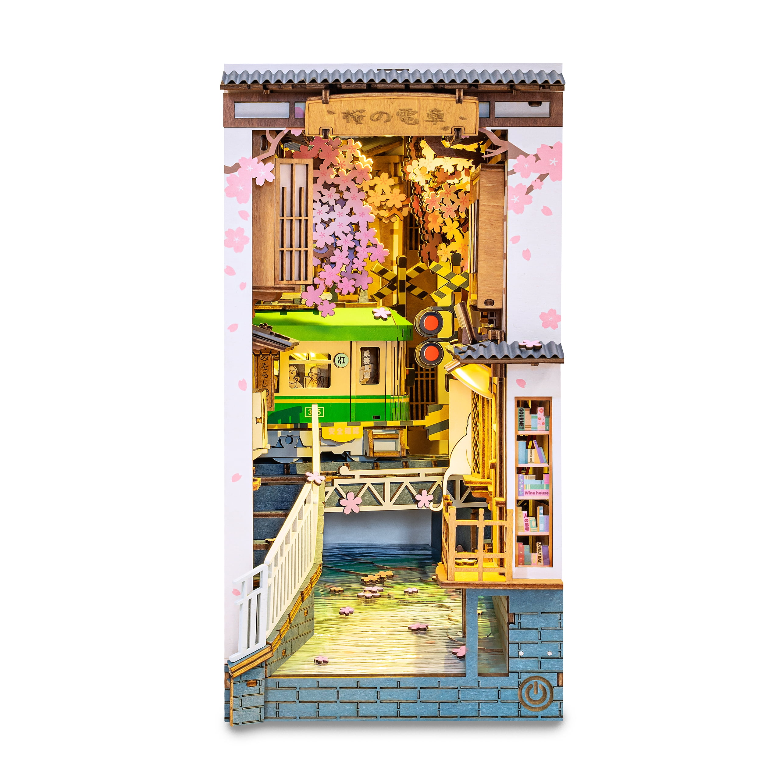 JuZi Store Puzzle di Legno 3D Vicolo di Diagonale in Legno Prenota Book Block Kit Bookshelf Inserti Fai da Te Bookend Decor Model Building Kit Accessori Accessori Decorativi di Lusso Libri Ornamenti 