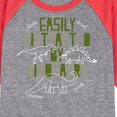 thumbnail image 3 of Instant Message - Easily Distracted By Dinosaurs - Toddler & Youth Raglan Graphic T-Shirt, 3 of 7