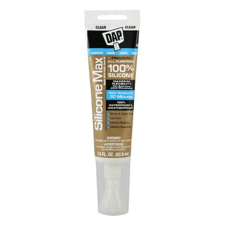 DAP Silicone Max Premium Window & Door Sealant  Clear  2.8 oz