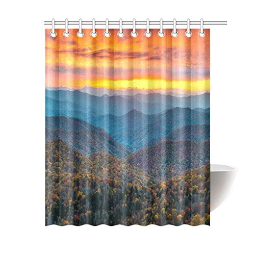 ARTJIA North Carolina Blue Ridge Parkway Mountains Shower Curtain