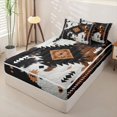 thumbnail image 2 of jejeloiu Natural Tribal Zipper Twin Comforter Sets with Fitted Sheet and 2 Pillowcases,Organic Print Zipper Bedding Set For Boys,Black Turquoise,Black Reversible,4 Pieces, 2 of 7
