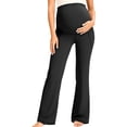 thumbnail image 2 of Bixock Women's Maternity Pants Over Belly High Waist Flared Yoga Pants Workout Casual Plus Size Maternity Leggings Pants With Side Pockets Loungewear Maternity Clothes, 2 of 7