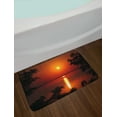 thumbnail image 2 of Nature Bath Mat, Sunset Horizon Skyline Reflection on the Sea Rural Fresh Dramatic View, Non-Slip Plush Mat Bathroom Kitchen Laundry Room Decor, 29.5 X 17.5 Inches, Red Scarlet Vermilion, Ambesonne, 2 of 2