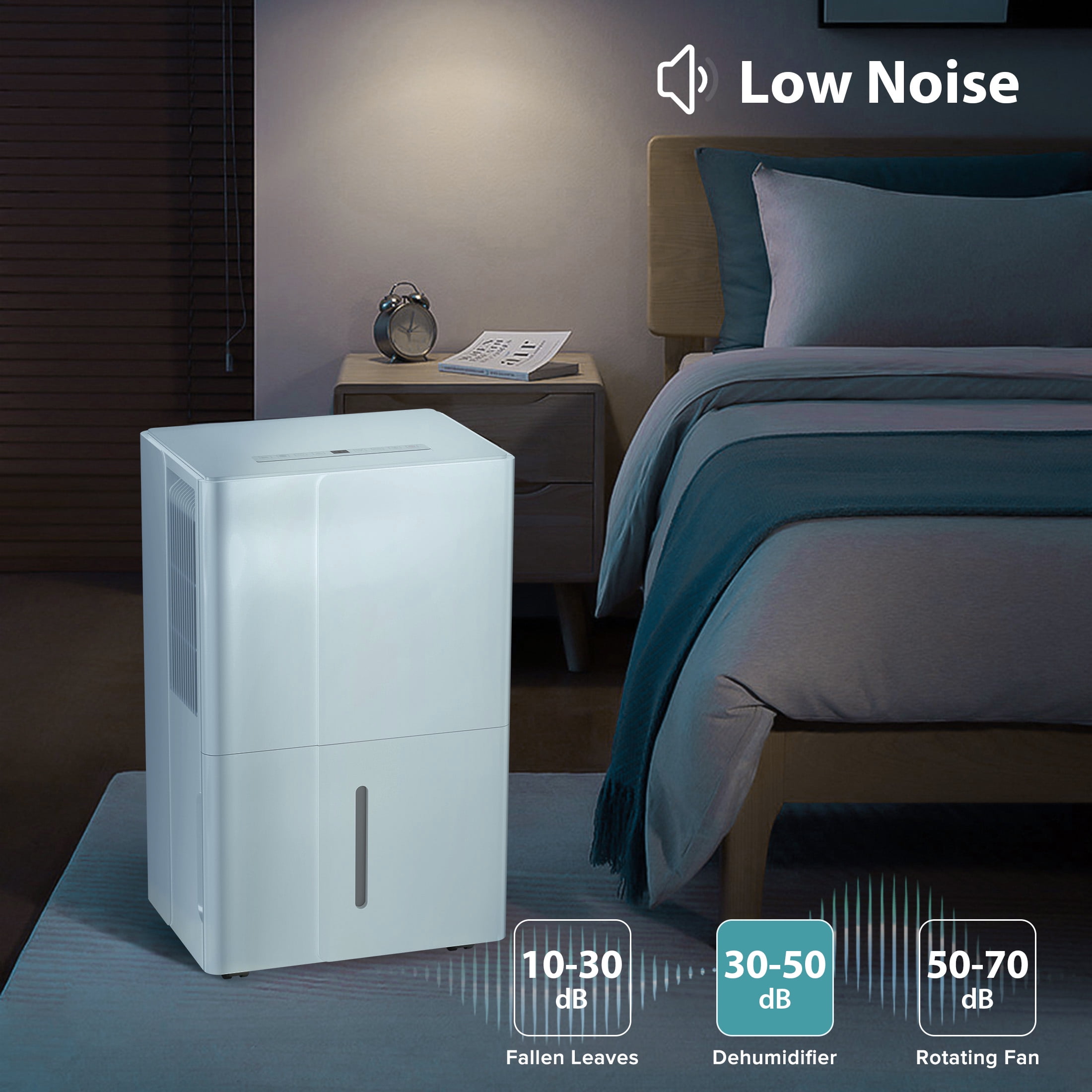 KISSAIR 35 Pint Commercial Home Dehumidifier, Covers up to 3000 Sq.Ft, 4 Modes and Child Lock, Basement/Laundry Room/Bedroom