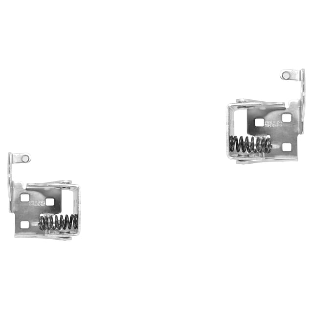 par de bisagras HUSHAN para puerta Chevrolet Suburban 2014 delanteras, bisagra inferior para ambos lados; dos piezas metálicas plateadas con muelle externo y orificios de montaje visibles en vista frontal sobre fondo blanco.