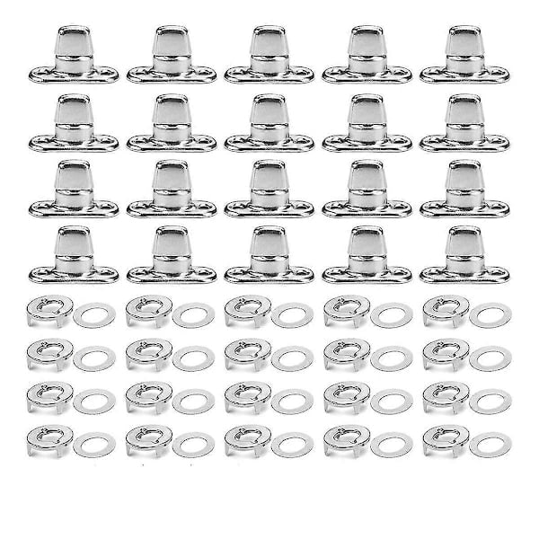 20 Pcs Pivotants de Qualité marine avec Illets et Épingles, Compatibles avec Attaches en Toile
