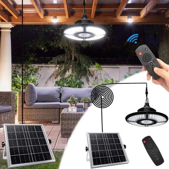 Savings!Yufenmy Outdoor Solar Lights for Yard Decorative,231 LED Five-Head Waterproof 90°Rotatable Suspension Light with Remote Solar Garden Light for Lawn,Pathway,Driveway,Front,Back Door