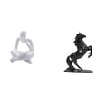 thumbnail image 1 of Estatua De Caballo Pensador Abstracto, Decoración Para Mesa, Sala De Estar, Estantería De Oficina, Adornos, Figuras, Esculturas Para Paisaje, Dormitorio, 1 of 8