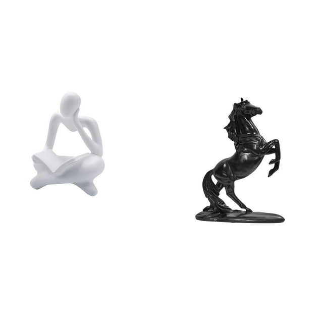 Estatua De Caballo Pensador Abstracto, Decoración Para Mesa, Sala De Estar, Estantería De Oficina, Adornos, Figuras, Esculturas Para Paisaje, Dormitorio