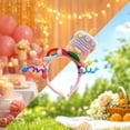 thumbnail image 5 of Birthday Cake Headband, Rainbow Star Party Headband, Adjustable Twisted Fabric Hair Accessory for Birthday Parties, Celebrations, Weddings and Themed Events, 5 of 5