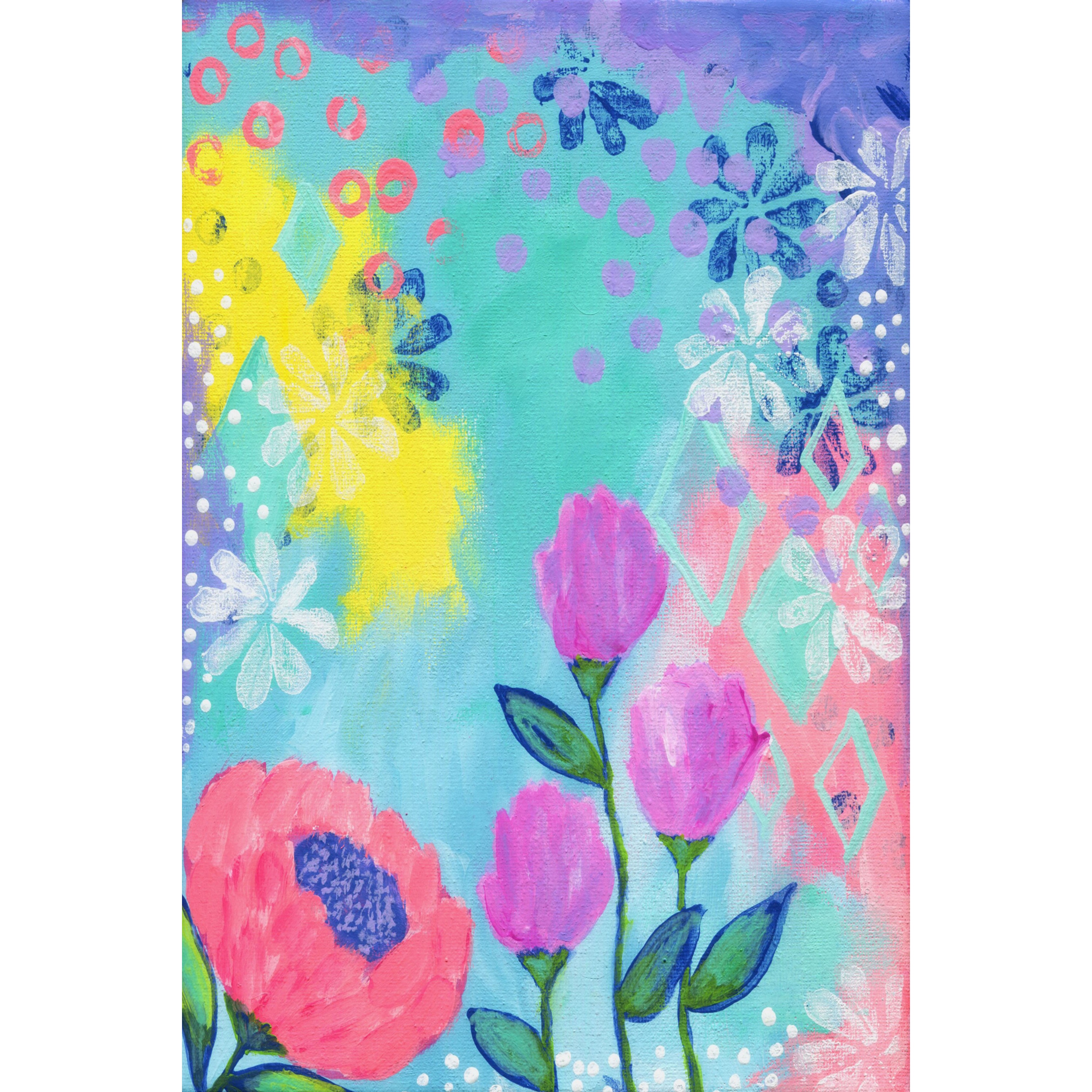Marmont Hill "Lenas Garden" by Jill Lambert Painting Print on Wrapped Canvas
