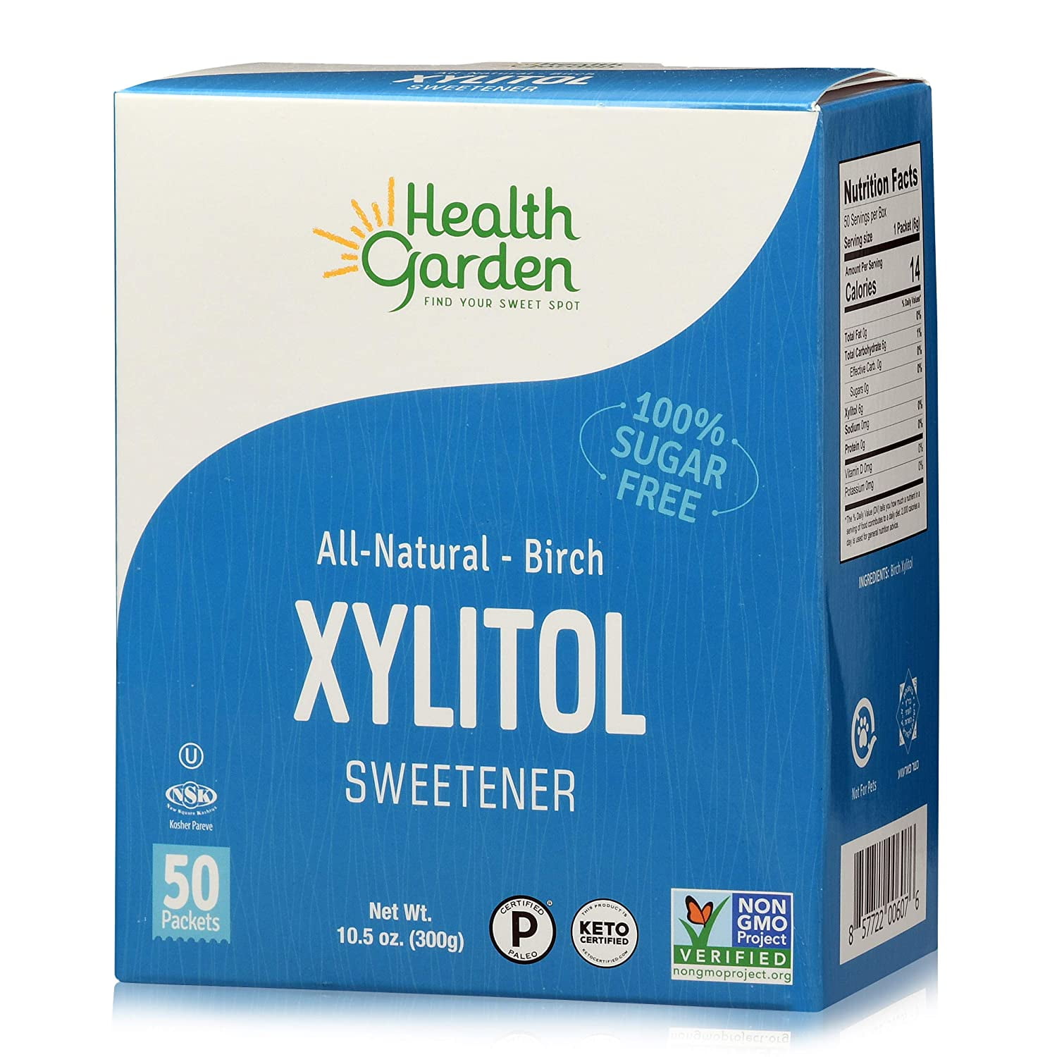 Health Garden Real Birch Xylitol, 50 Ct, 10.5 oz