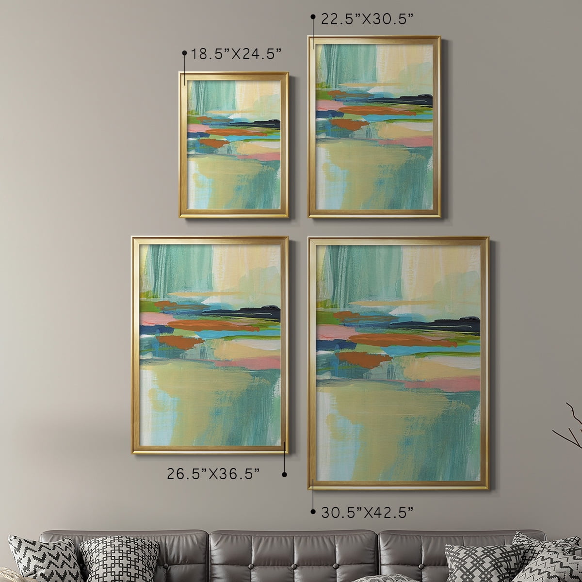 Radiant Horizon I Premium Framed Print, in Gold, Black, or Silver - Ready to Hang
