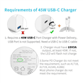 thumbnail image 5 of 2X Surface Connect to USB-C Charging Cable Compatible for Surface Pro7 Go2 Pro6 5/4/3 Laptop1/2/3 & Surface Book, 5 of 5