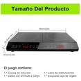 thumbnail image 3 of EWTTO Parrilla de Inducción de 2000W con 8 Niveles, Panel de Control Táctil y Superficie de Vidrio Cerámico, Cocina Rápida y Eficiente – ET-H8008, 3 of 10