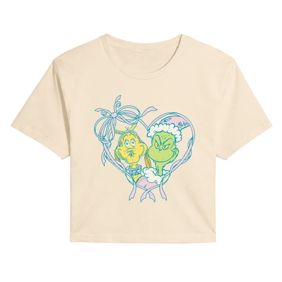 The Grinch - Coquette - Juniors Cropped Graphic T-Shirt