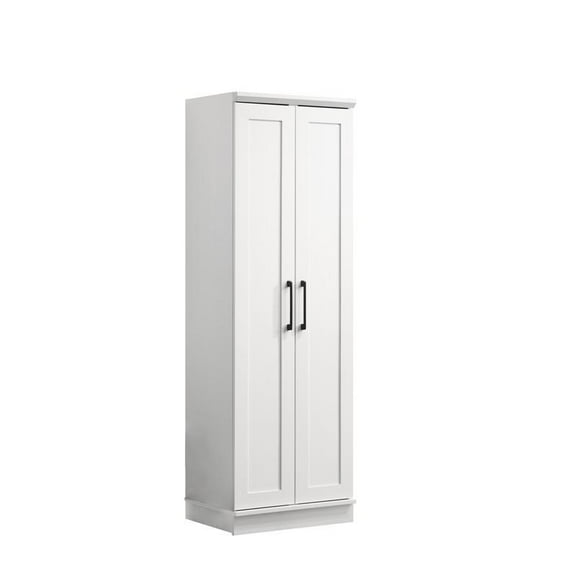 Lilola Home Evelyn 2-Door Engineered Wood Storage Cabinet in White
