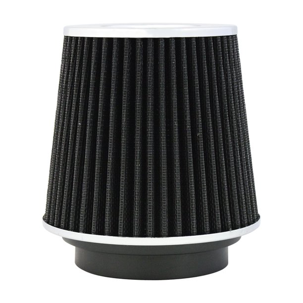 Washable Air Filter For Car, Medium Black Cone Intake Reusable Air
