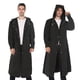 thumbnail image 3 of Naiovety Chubasquero largo Unisex para senderismo Poncho con capucha impermeable a prueba de viento EVA impermeable para lluvia ciclismo Paraguas de lluvia Negro XXL, 3 of 6