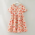 thumbnail image 2 of Youmylove Dresses For Girls Toddler Kids Children Summer Short Sleeve Flower Prints Princess Dress Fashion Cute Dresses, 2 of 7
