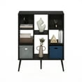 thumbnail image 6 of Furinno Claude Mid Century Style 8-Cube Bookcase, Bookshelf, Storage Organizer with Wood Legs, Espresso, 6 of 6