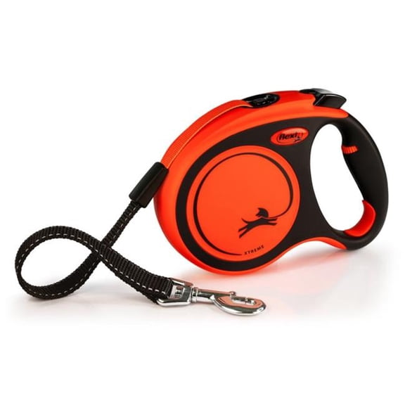 Flexi 840317109672 16 ft. Xtreme Retractable Leash, Orange & Black - Large