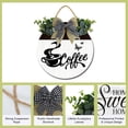 thumbnail image 5 of Eveokoki 11" Coffee Bar decor sign Rustic Farmhouse Wooden Round Retro Coffee Bar Decor Coffee Lover Coffee Station Decor Home Office Kitchen Wall Decor, 5 of 5