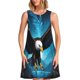 thumbnail image 1 of Disketp Night Sky Forest Bald Eagle para Vestido sin Mangas para Mujeres, Vestidos de Verano para Mujeres, Casual y Holgado para la Playa, 1 of 7