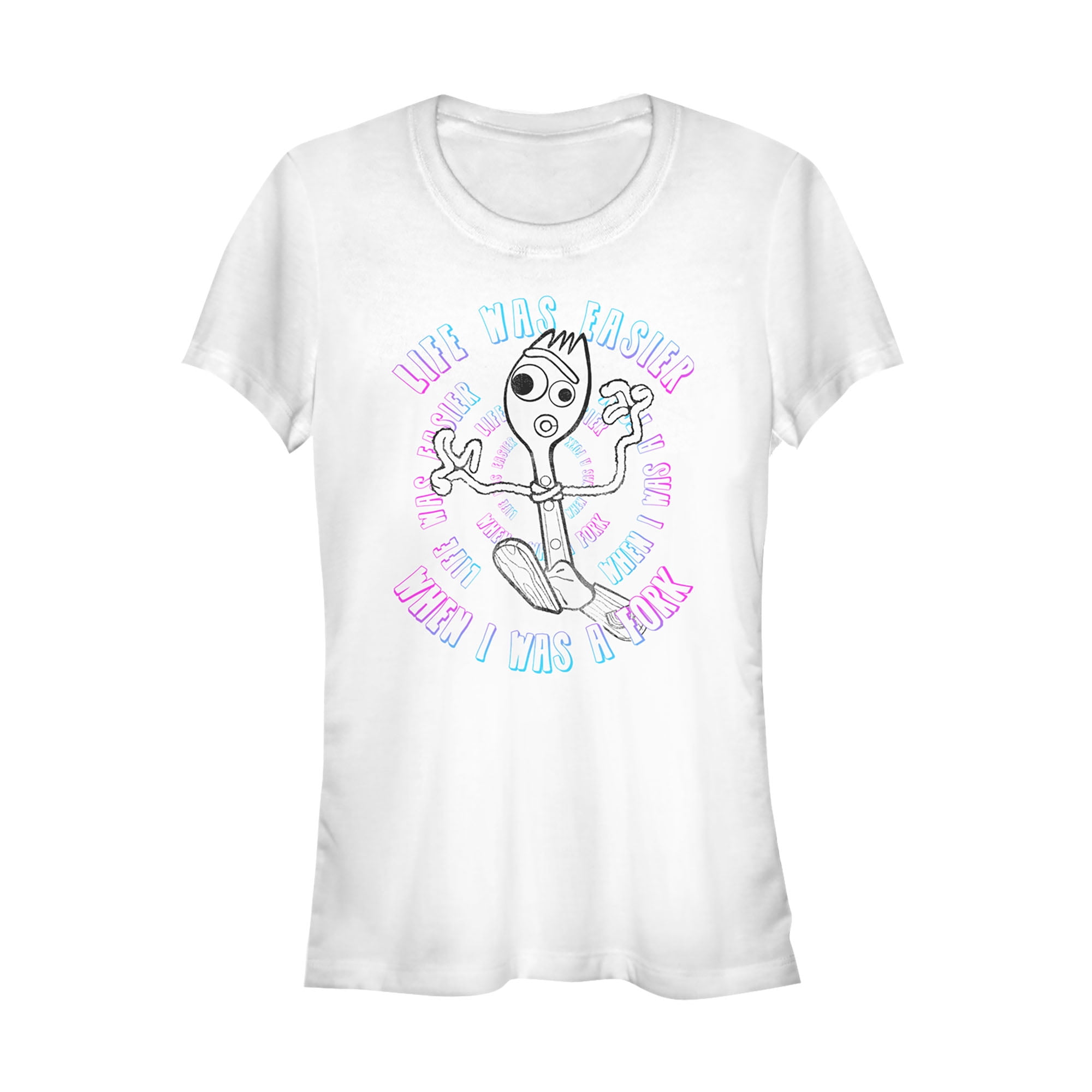 Toy Story Womens 4 Forky Life was Easy T-Shirt
