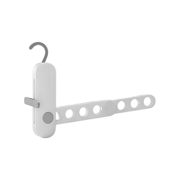 Portable Travel Clothes Hanger HIPS Foldable Drying Rack with 7 Hooks Compact Lightweight Durable Space-Saving for Outdoor Camping Laundry Organizer Hotel Home Indoor Outdoor