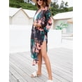 thumbnail image 4 of Swimsuit Coverup for Women Kimino Cardigan Bathing Suit Cover Ups Flamingo Print Beach Coverup Alsol Lamesa, 4 of 6