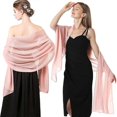 thumbnail image 1 of Pink ,Scarf Women,Shawl , Chiffon Scarf , Women Scarf,Thin Wrap Scarf,175*70cm,Shawls for Evening Dresses,Chiffon Stole,For Bride Wedding Scarf,Soft &, 1 of 5