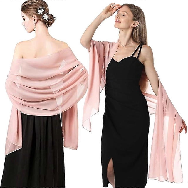 Pink ,Scarf Women,Shawl , Chiffon Scarf , Women Scarf,Thin Wrap Scarf,175*70cm,Shawls for Evening Dresses,Chiffon Stole,For Bride Wedding Scarf,Soft &